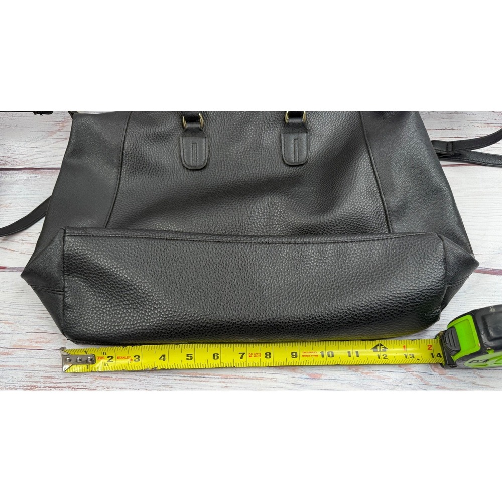 Juicy Couture Black Pebbled Satchel Crossbody Bag Multi Glitter Logo NWT - Picture 6 of 12